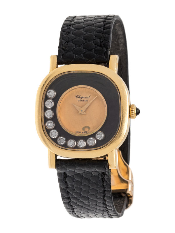 CHOPARD, 18K YELLOW GOLD 'HAPPY DIAMOND' WRISTWATCH