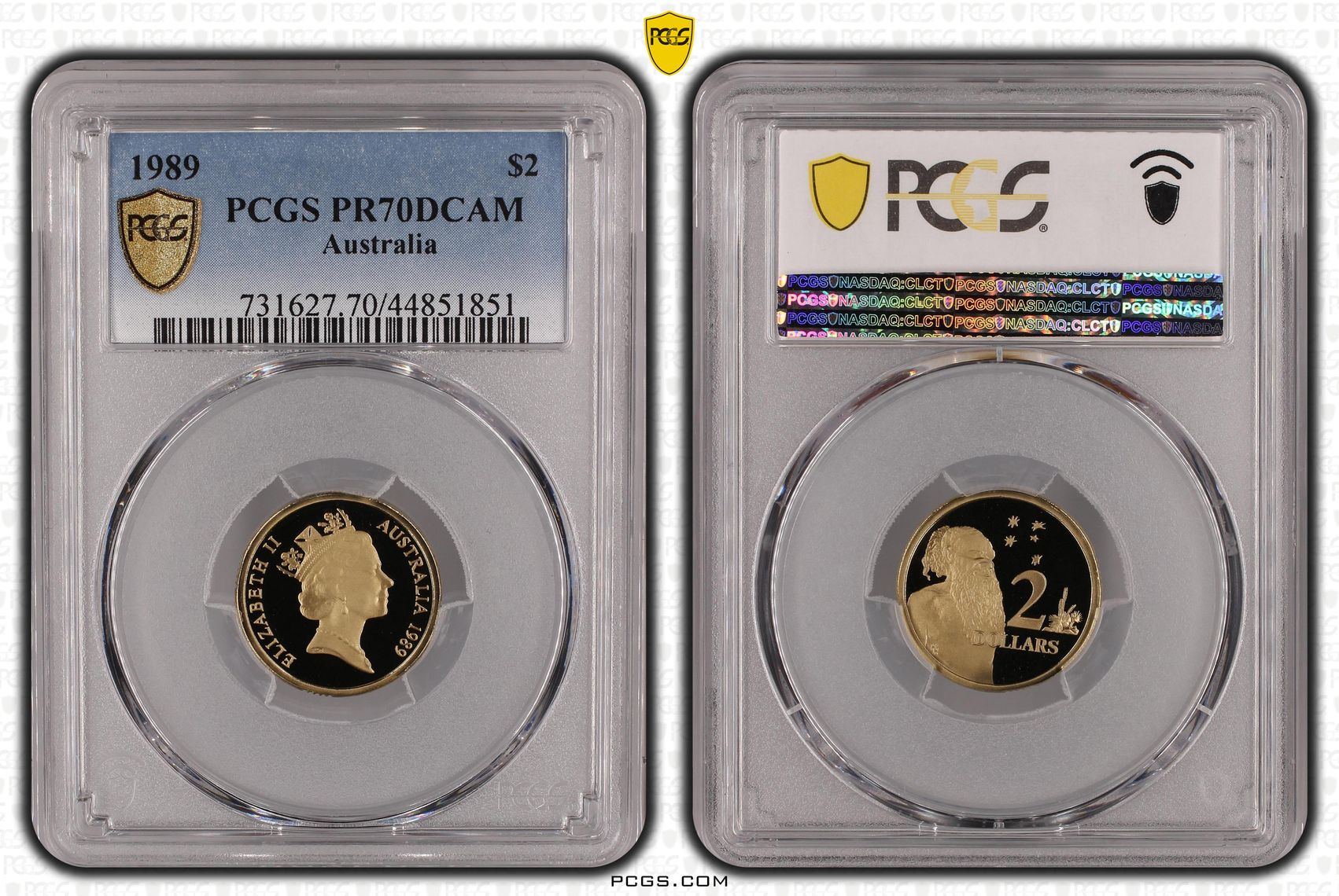 1989 Australia Two Dollar, $2 PCGS - PR70DCAM POP 24/0 -851