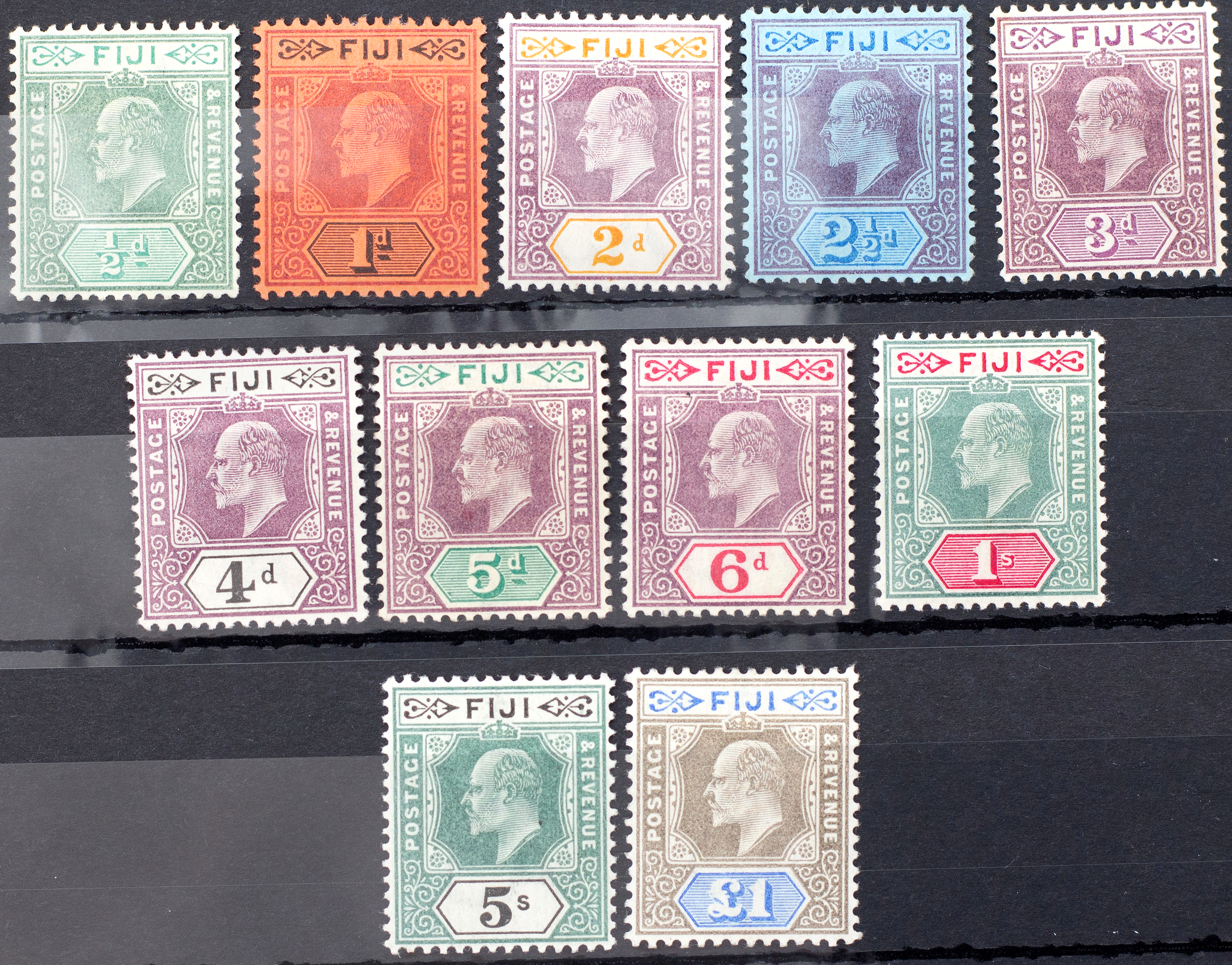 Fiji, Edward VII, Definitives, 1903, Good