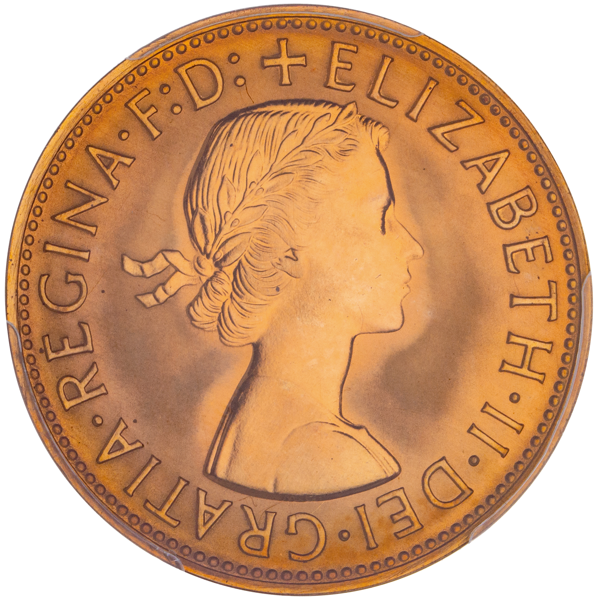 Elizabeth II, Penny, 1957-Y., PR 66RD