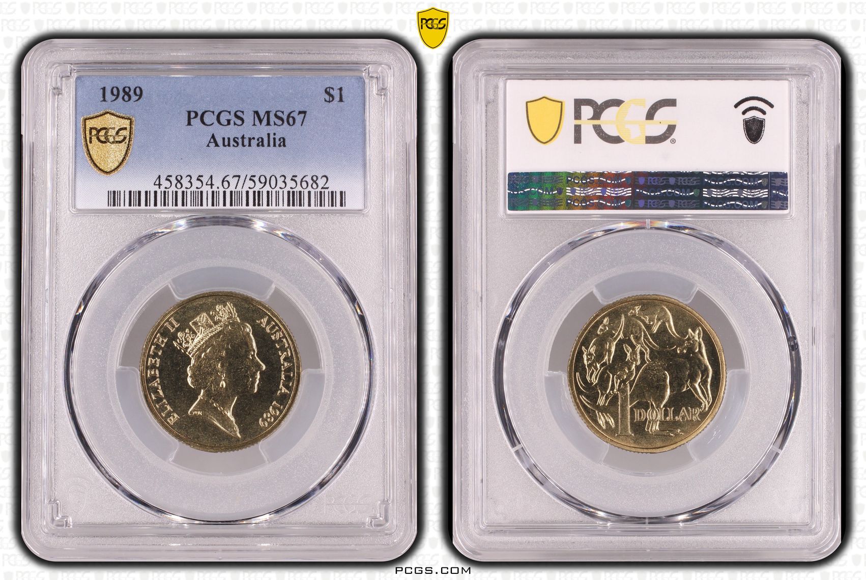 One Dollar, 1989, PCGS MS67