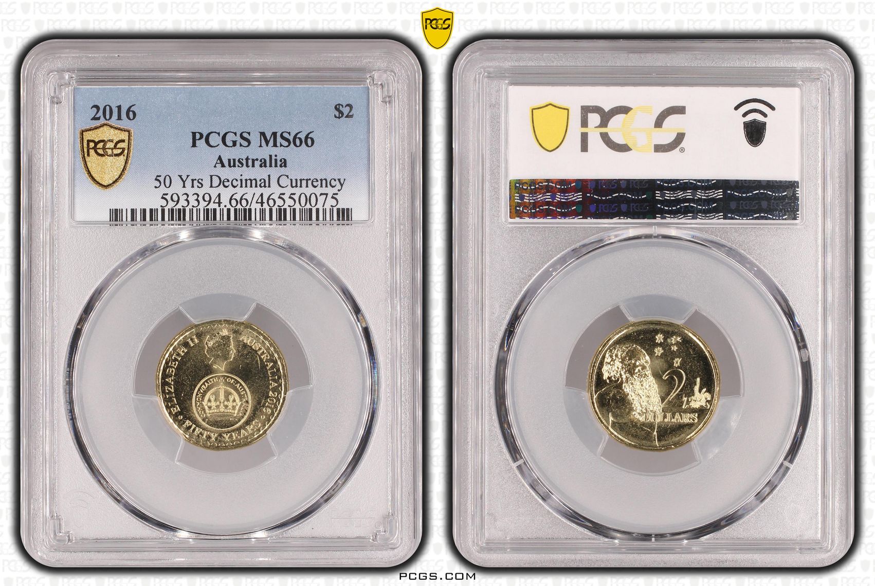 50 Yrs Decimal Currency, Two Dollar, 2016, PCGS MS66