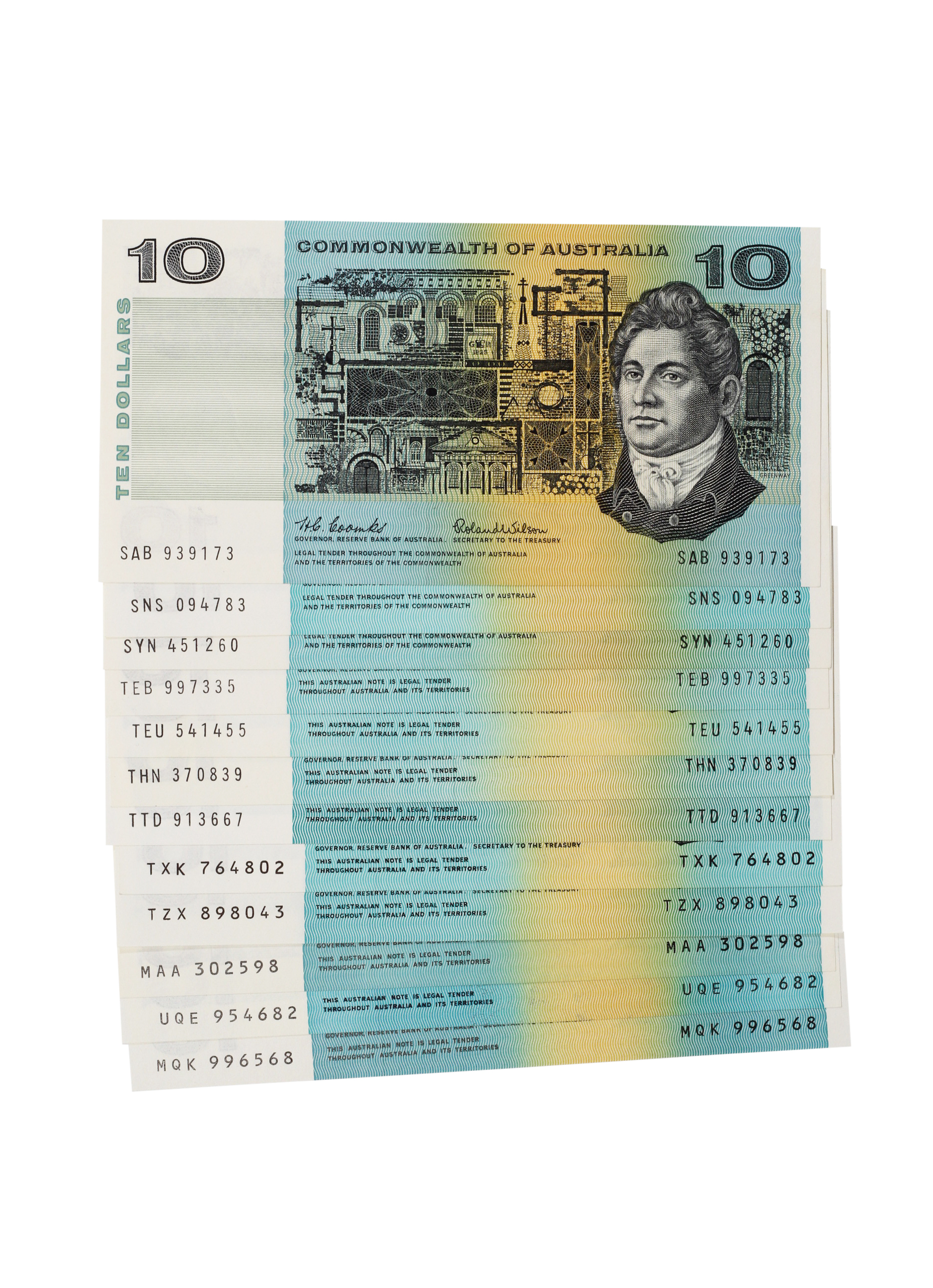 1989. · Collection, Ten Dollars, 1966 - 1991, UNC