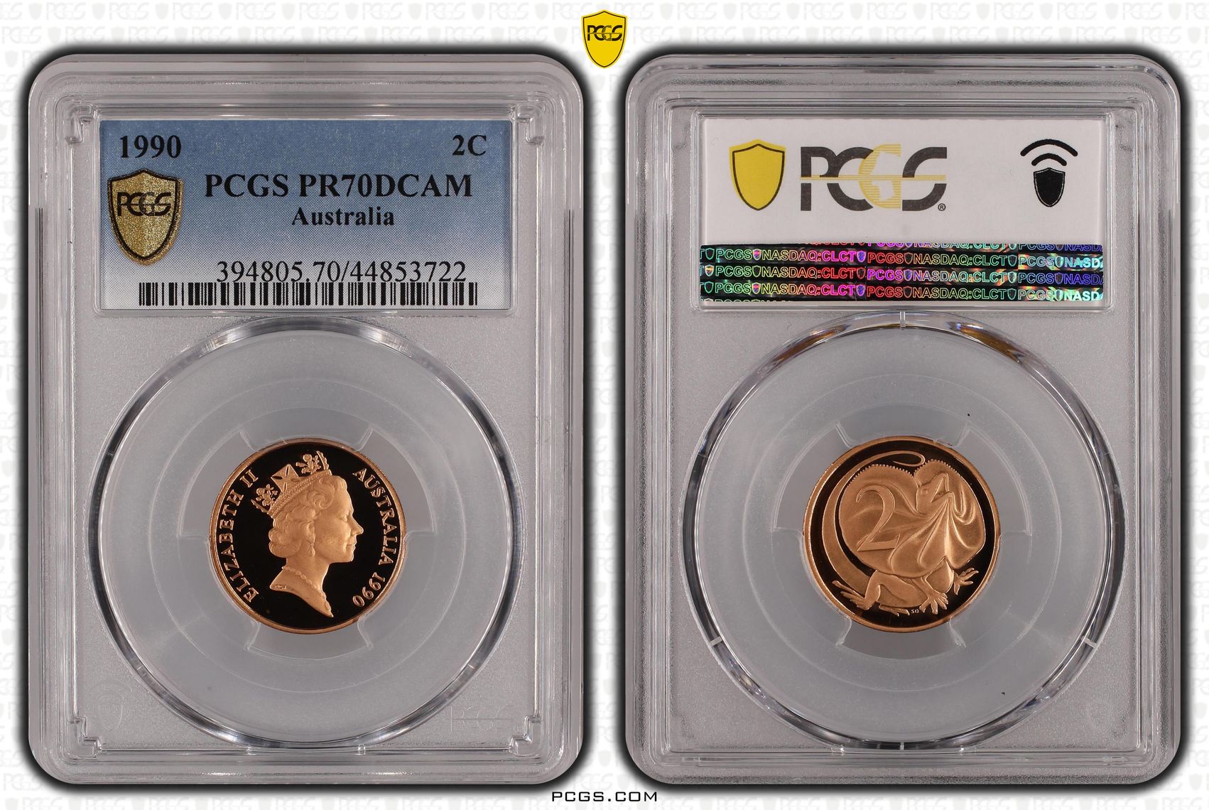 375 · 1990 Australia Two Cent, 2c PCGS - PR70DCAM POP 33/0 -722