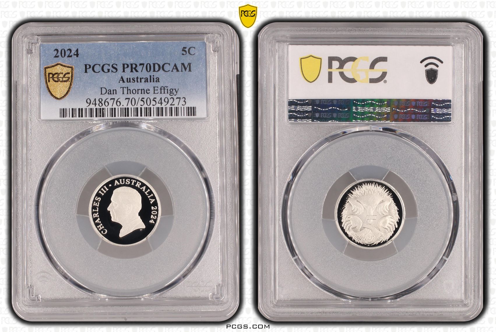Dan Thorne Effigy, Five Cent, 2024, PCGS PR70DCAM