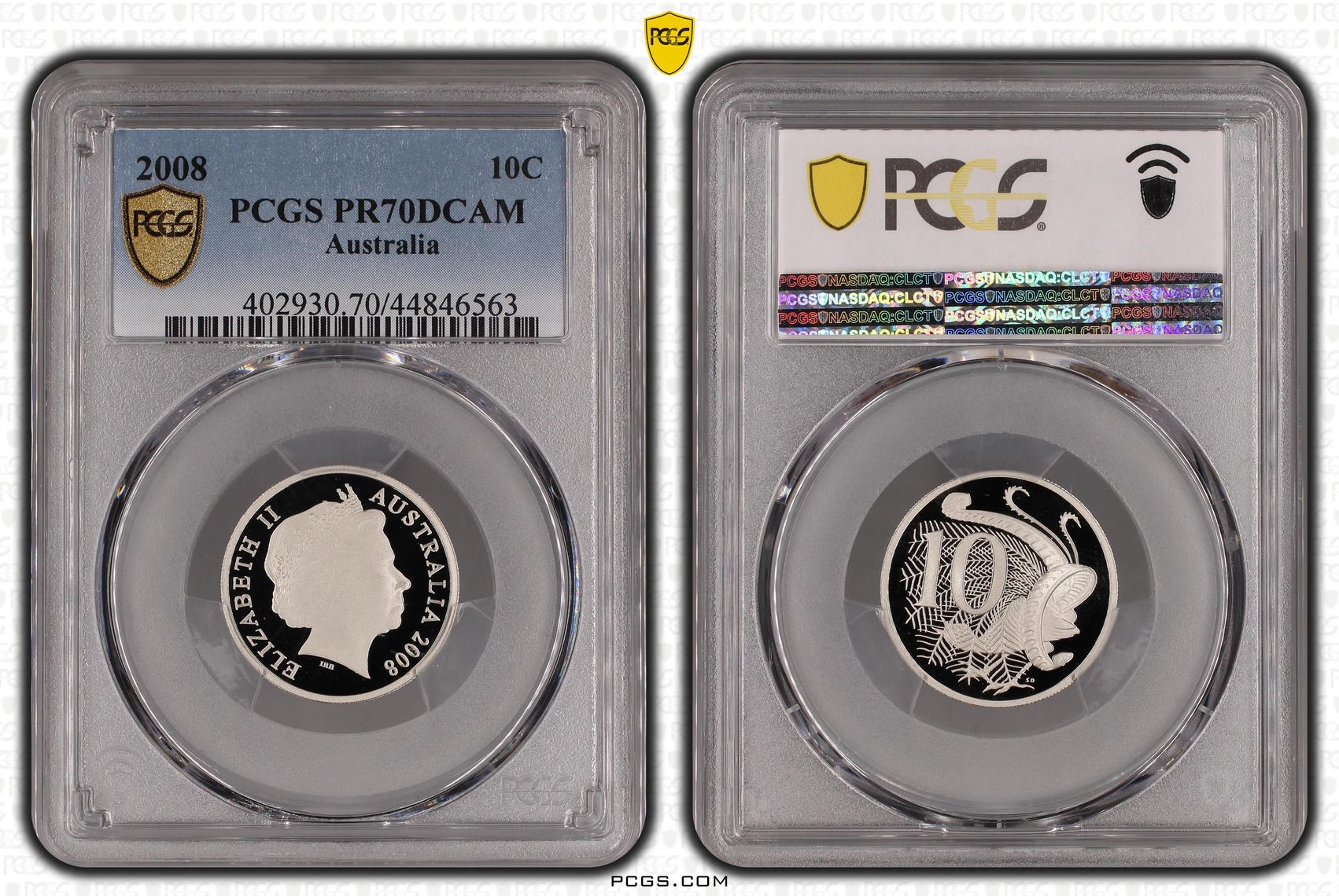 450 · 2008 Australia Ten Cent, 10c PCGS - PR70DCAM POP 49/0 -563