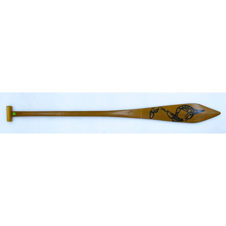Frank Campbell (Swinomish) ''Killer Whale & Salmon'' 2017 Paddle