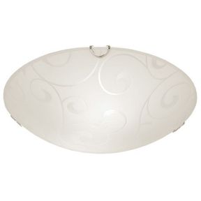Ceiling Fitting with Frosted Patterned Speckled Glass - L (FITTING ONLY)
