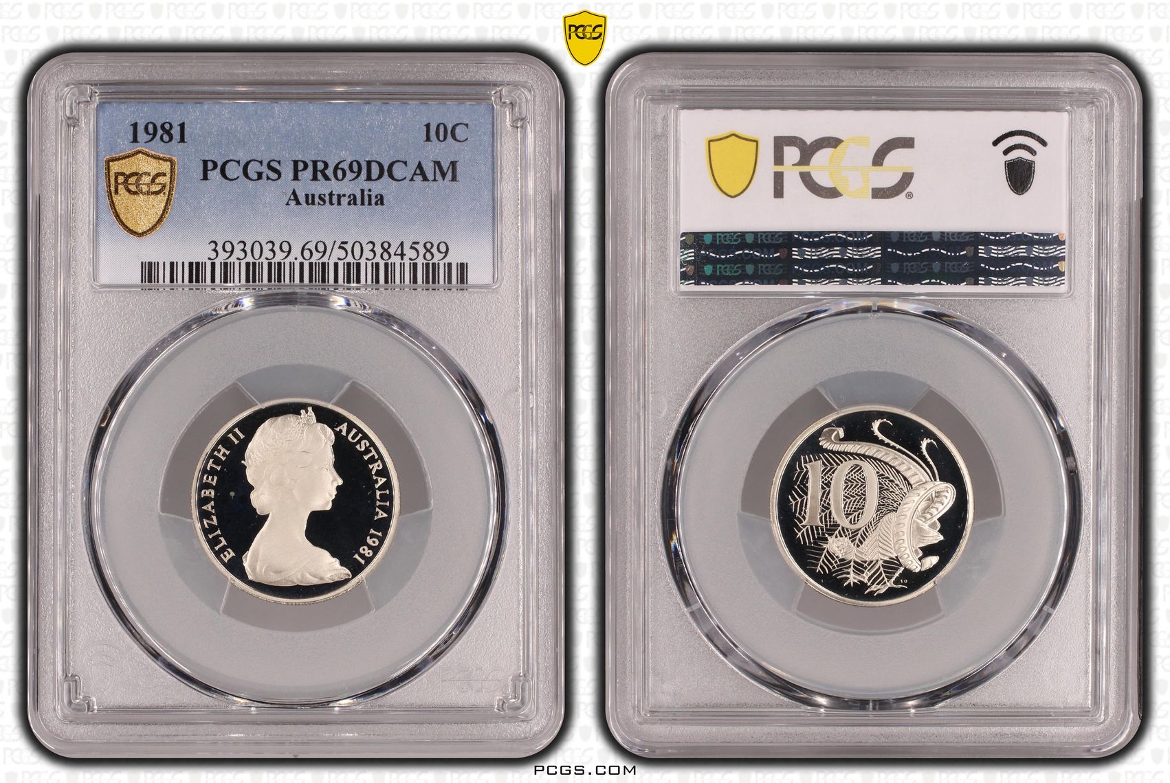 Ten Cent, 1981, Pcgs Pr69dcam