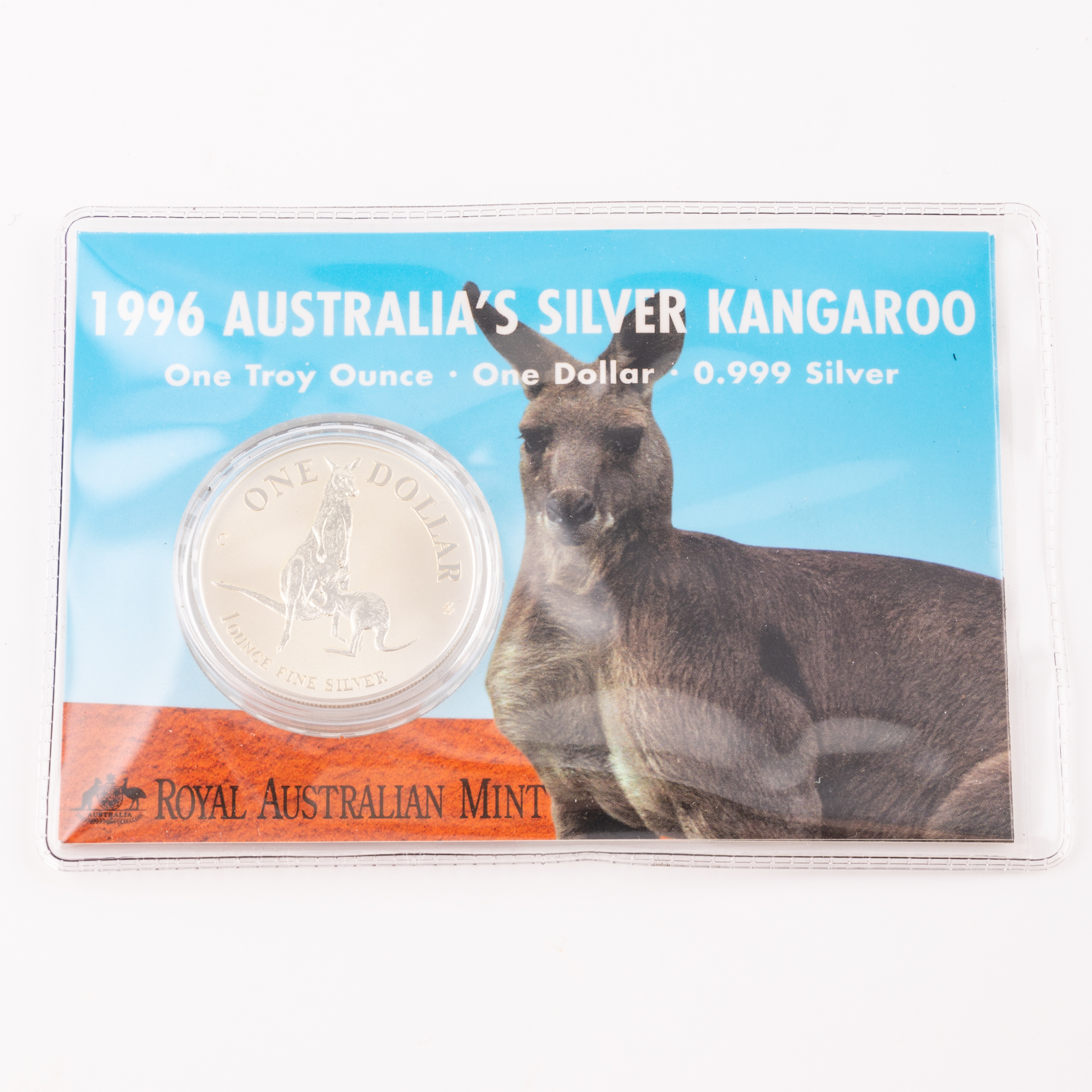 Elizabeth II, Silver Kangaroo, One Dollar, 1996, UNC