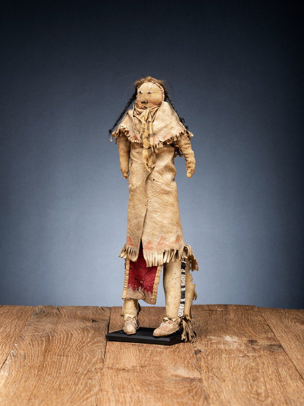 Cheyenne Hide Doll, with Painted Coat
