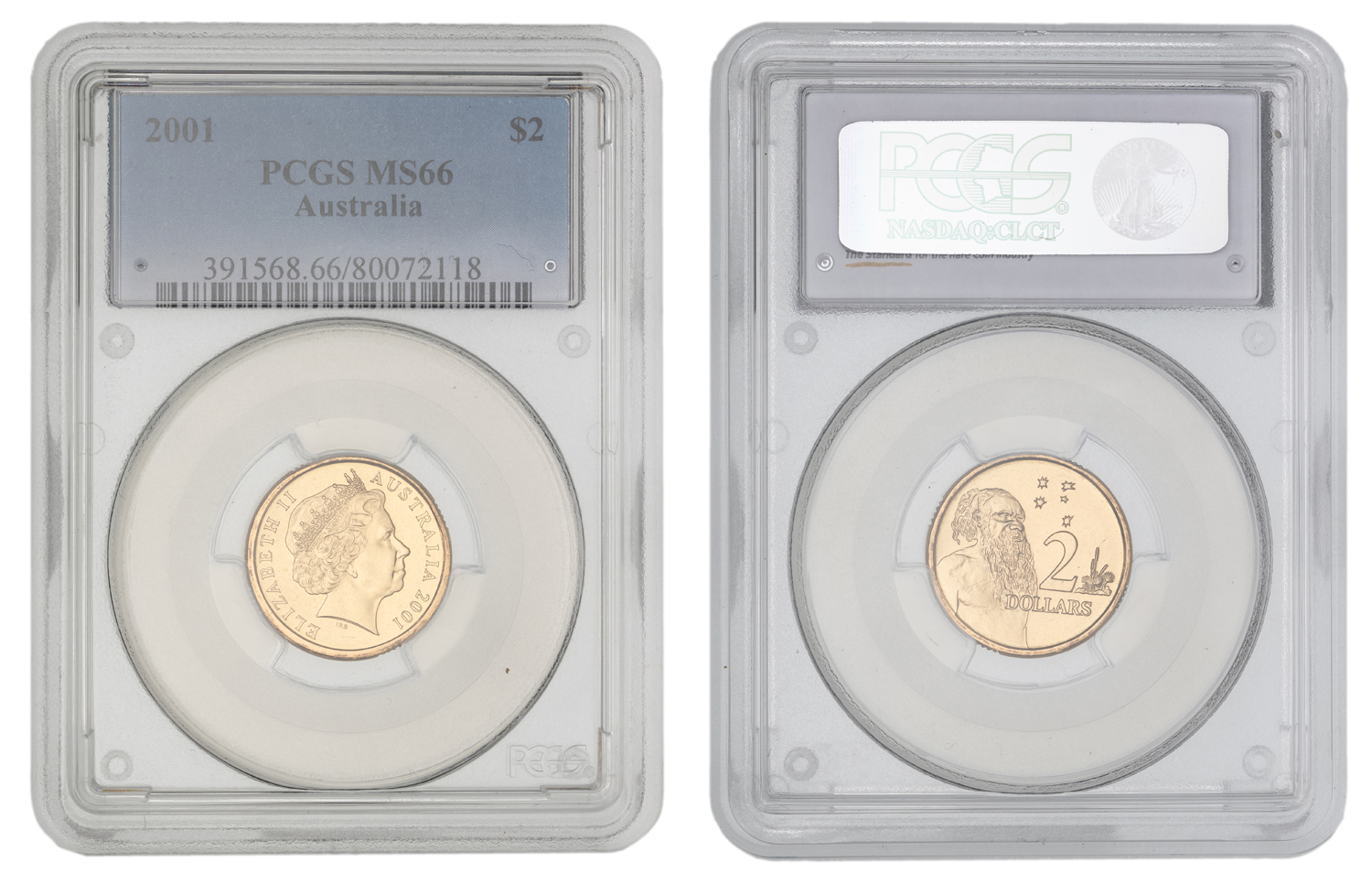 Elizabeth II, Two Dollar, 2001, PCGS MS66
