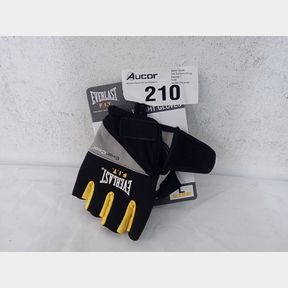 EVERLAST FORCE WEIGHT LIFTING GLOVES - BLACK / YELLOW - L - EVERLAST - GYM ACCESSORIES