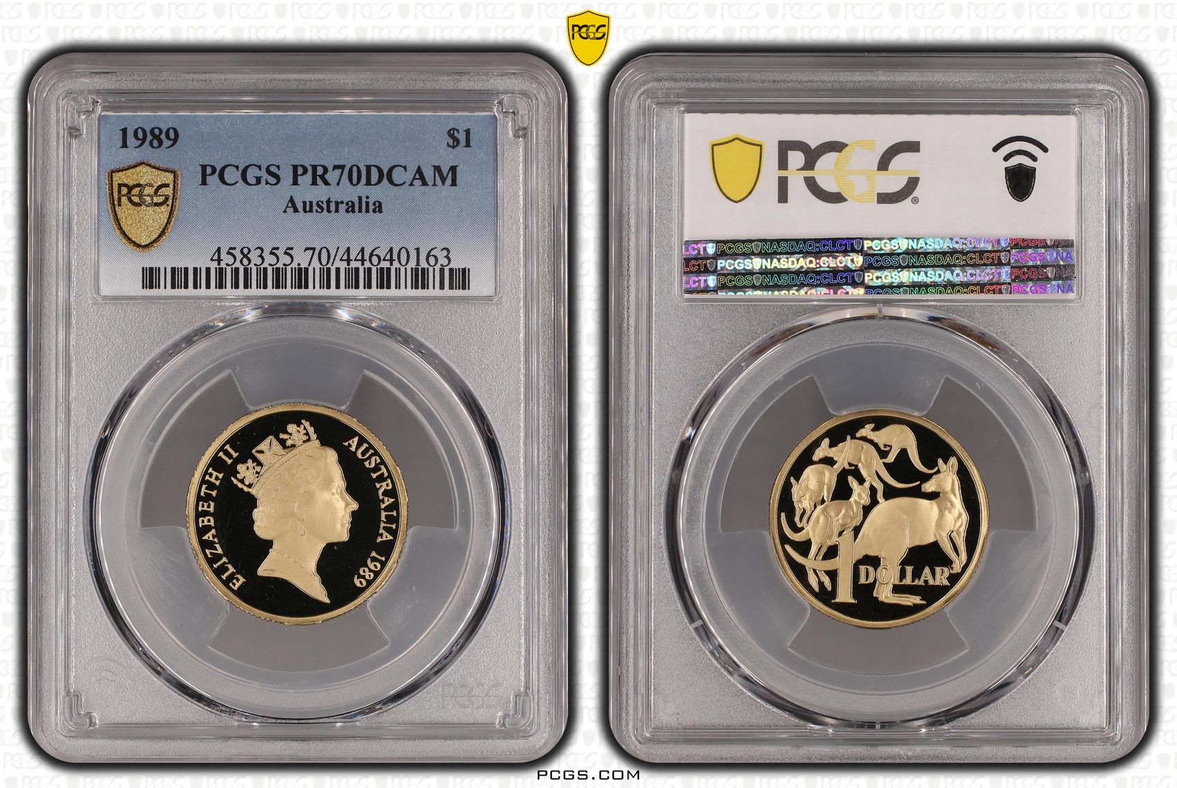 Elizabeth II, One Dollar, 1989, PCGS PR 70DCAM