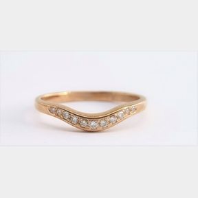 TIARA STYLE WEDDING BAND 0.11CT OF ROUND DIAMONDS COLOUR I/J CLARITY SI ON ROSE GOLD RING - 51543/28