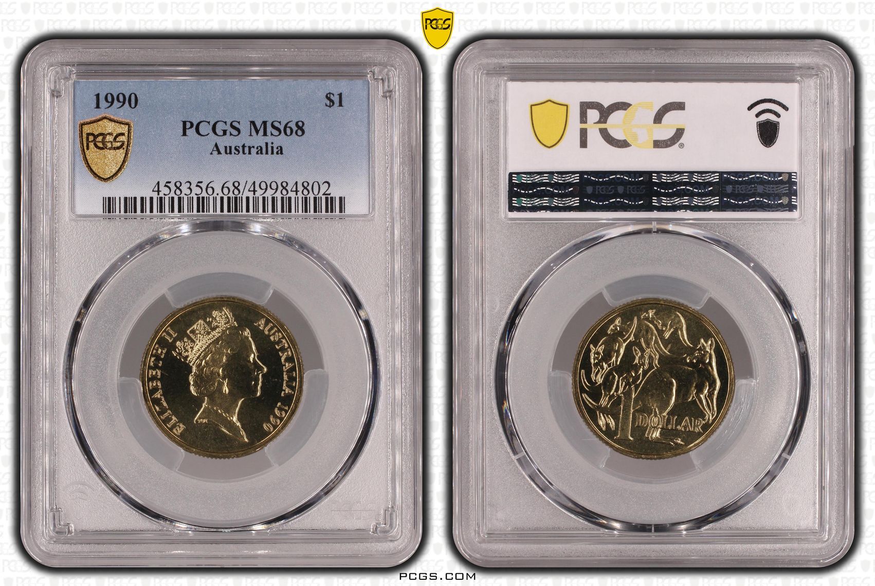 , One Dollar, 1990, PCGS MS68