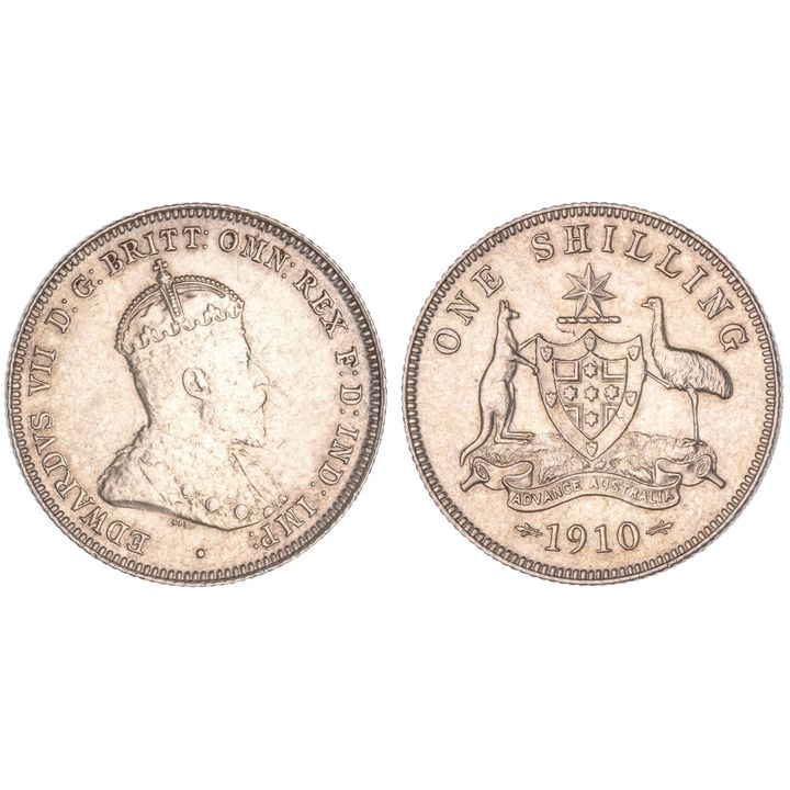 Edward VII, Shilling, 1910, UNC