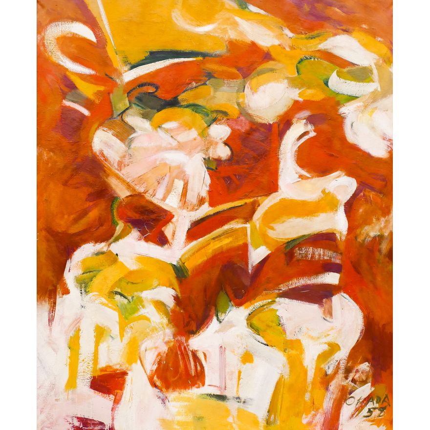 Frank Okada ''Sparine'' 1958 Oil on Canvas