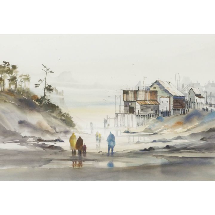 John Ebner ''Newport Beach'' Watercolor