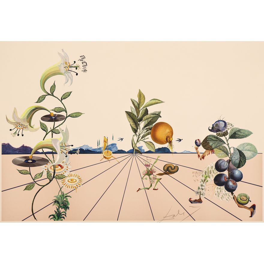 Salvador Dali ''Floradali I'' 1981 Embossed Lithograph