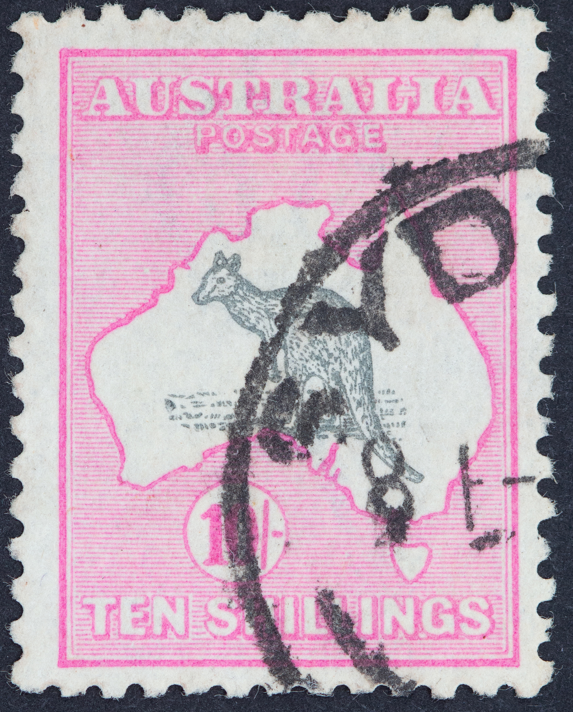 358 · Third Watermark, Ten Shillings, 1917, Fine