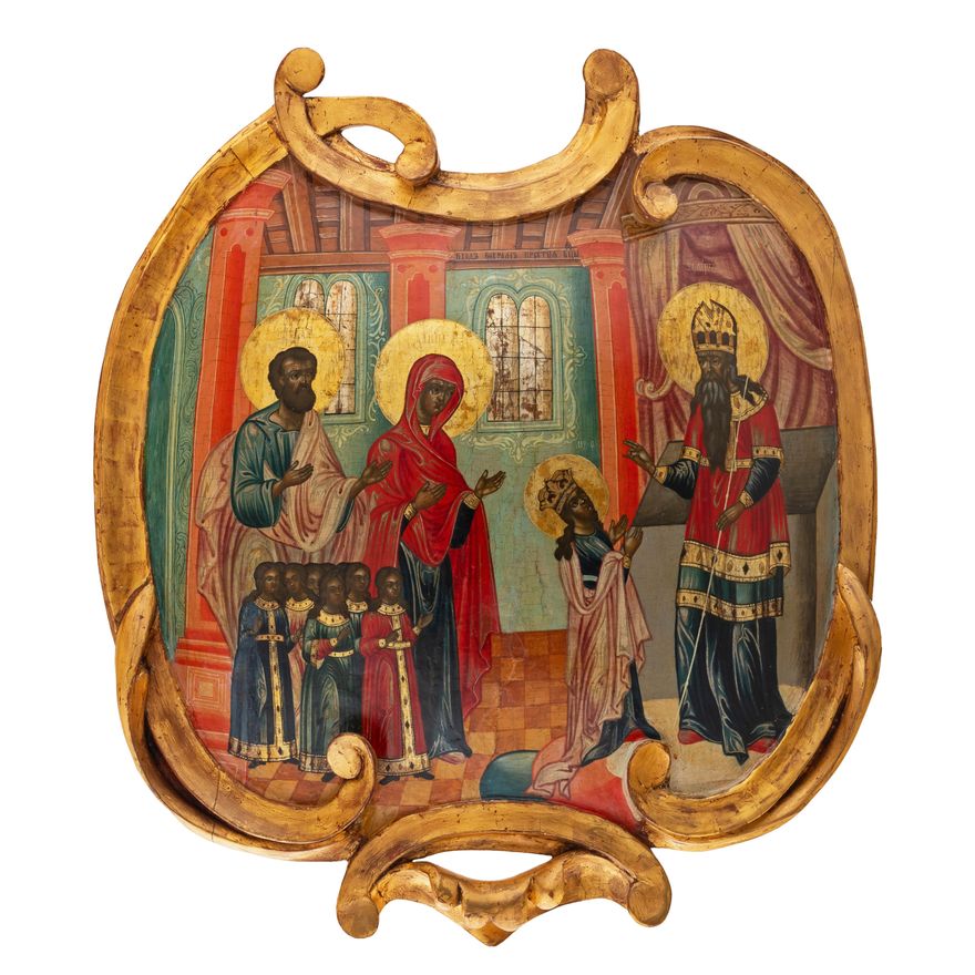 Ikona - Wprowadzenie Matki Boskiej do świątyni, Rosja, XVIII w.