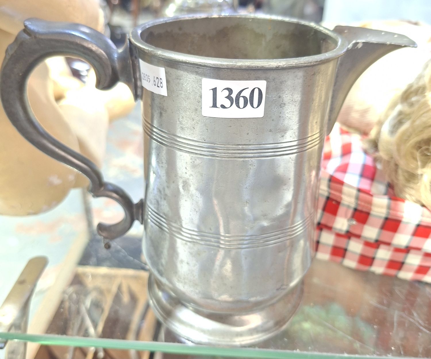 A Late Georgian Pewlis Front Sputed Ale Jug