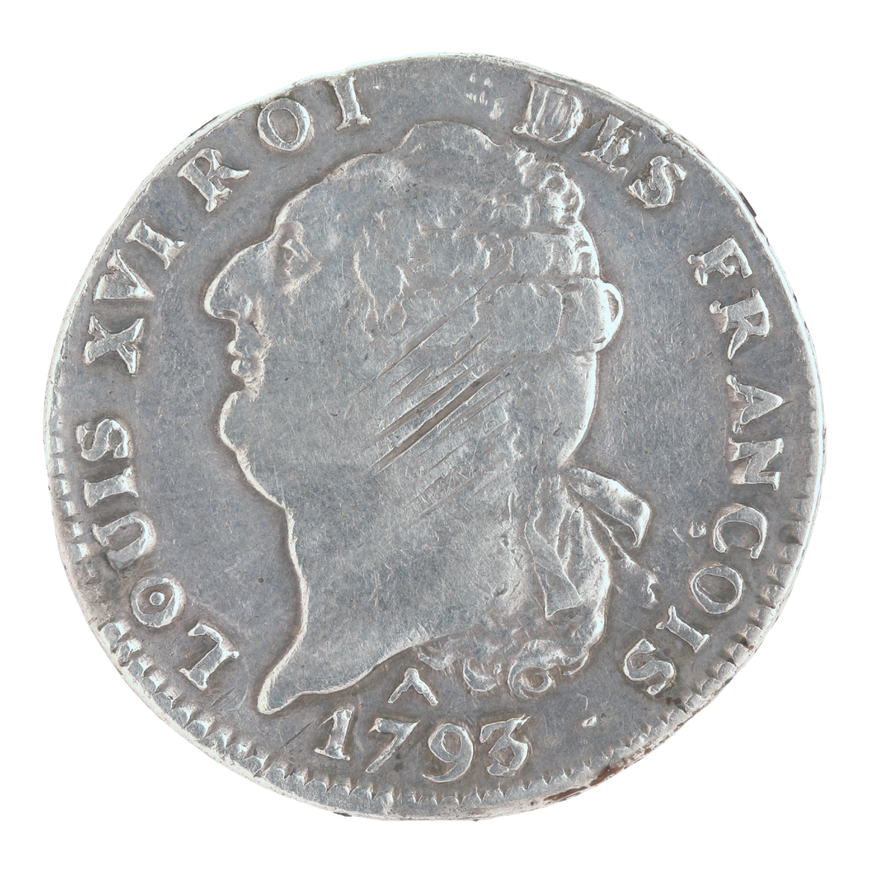 MONEDA FRANCESA 1 ÉCU DE LOUIS XVI 1793 R (ORLÉANS)