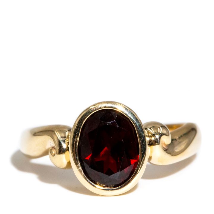9 Carat Gold Garnet Ring,