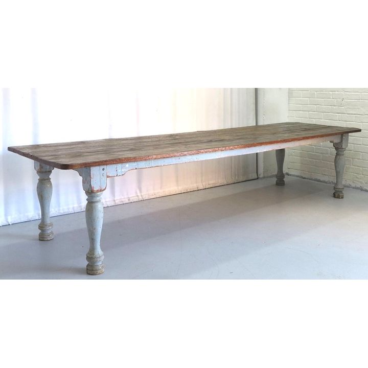MASSIVE PAINTED PATIO TABLE