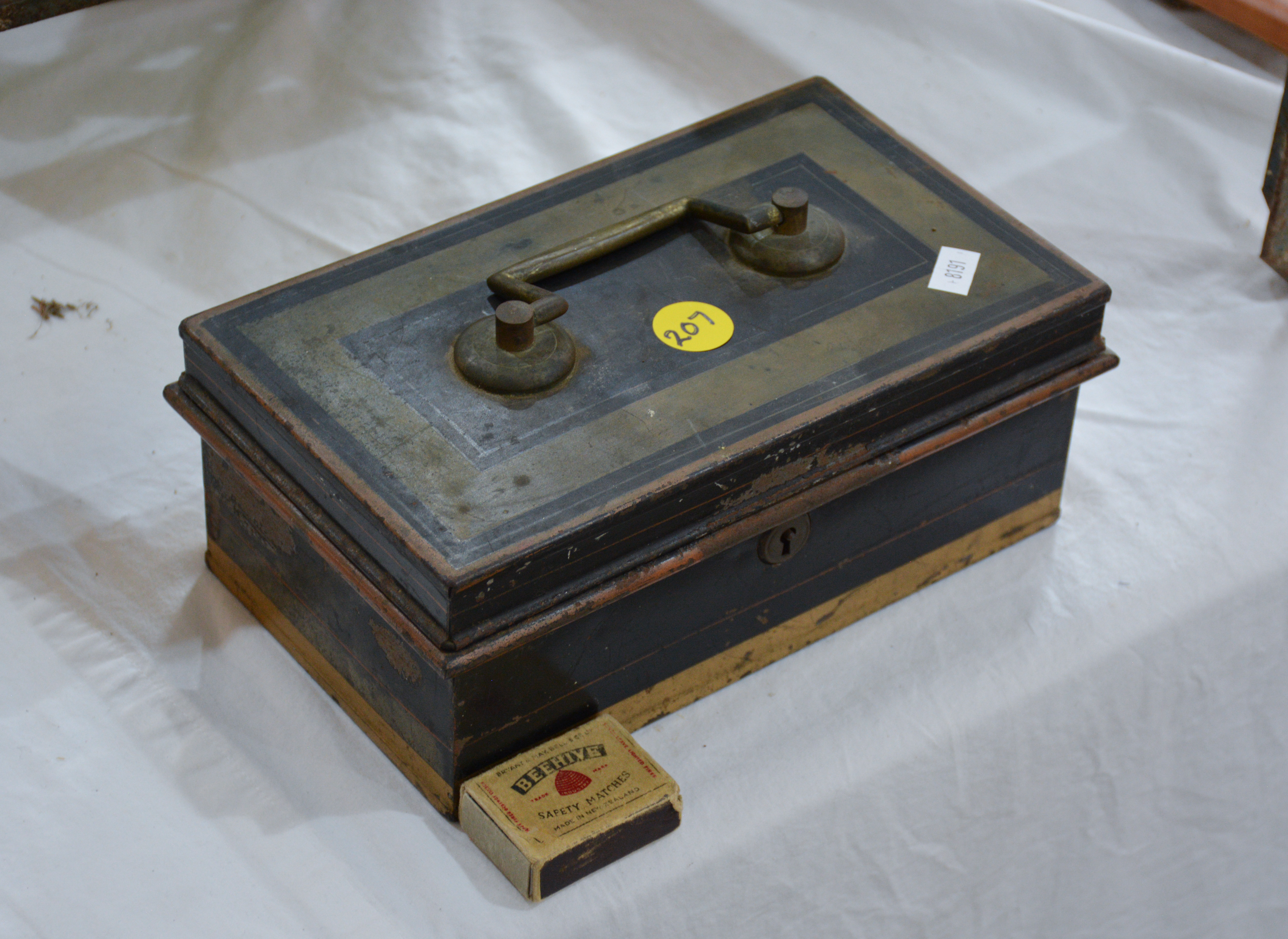 Vintage Metal Strong Box — sold at auction in New Zealand for $10