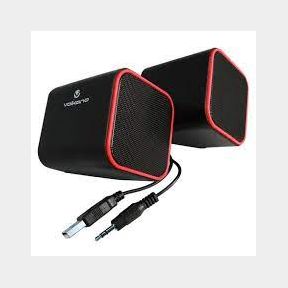 51685/4227-Volkano Diamond Series USB Powered Speakers - Red | PK B2 (S3)