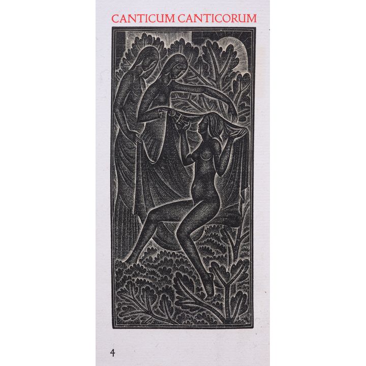GILL, ERIC - CRANACH PRESS,  Canticum Canticorum Salomonis