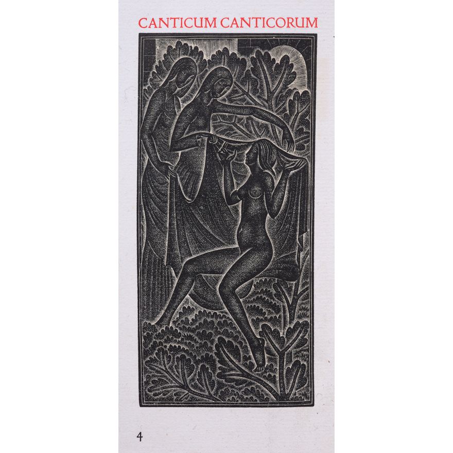 GILL, ERIC - CRANACH PRESS,  Canticum Canticorum Salomonis