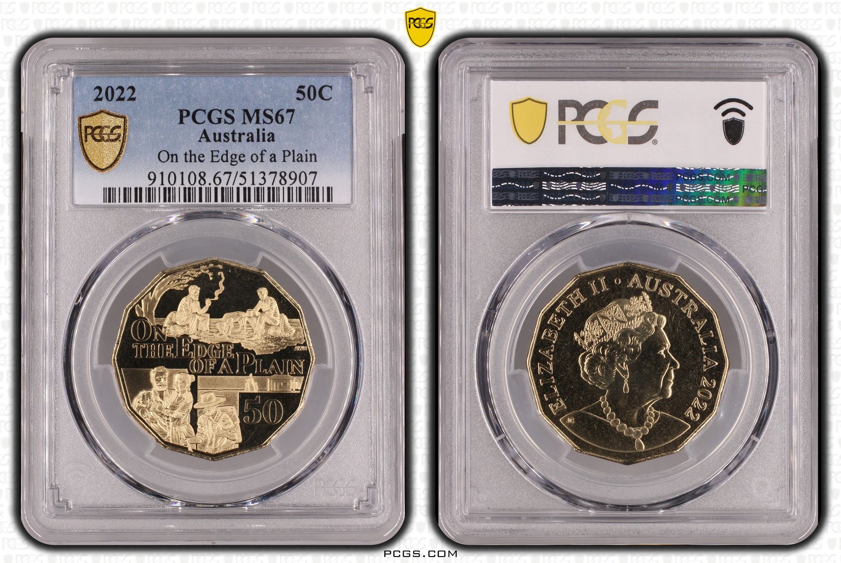 On the Edge of a Plain, Fifty Cent, 2022, PCGS MS67