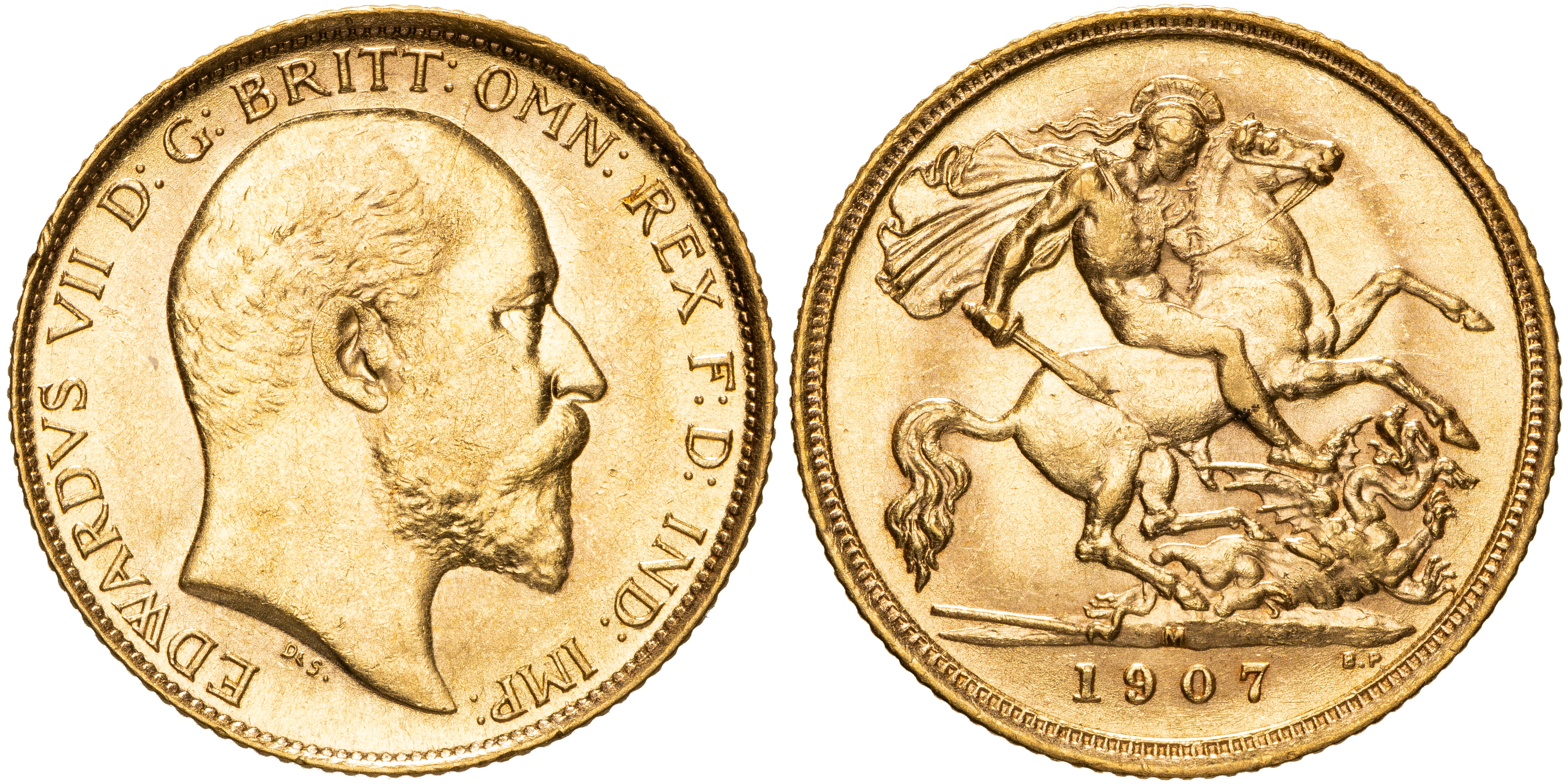 Edward VII, Half Sovereign, 1907-M, UNC