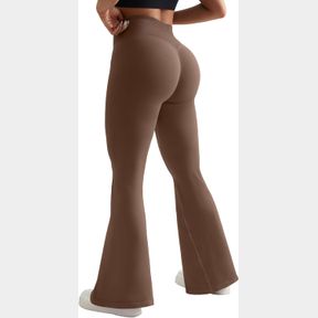 OMKAGI BUTT LIFTING FLARE LEGGINGS FOR WOMEN TUMMY CONTROL WIDE LEG FLARED YOGA PANTS,.LAKEBLUE