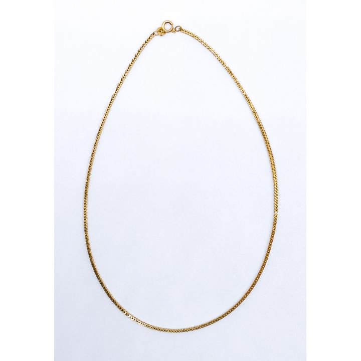 Uno-A-Erre 18k Wheat Chain 2mm Necklace 15.5'' - 7.4 Grams
