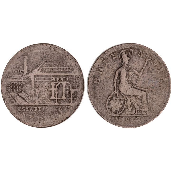 Sydney, NSW, Peek & Campbell Tea Stores, Penny, 1853, gFine