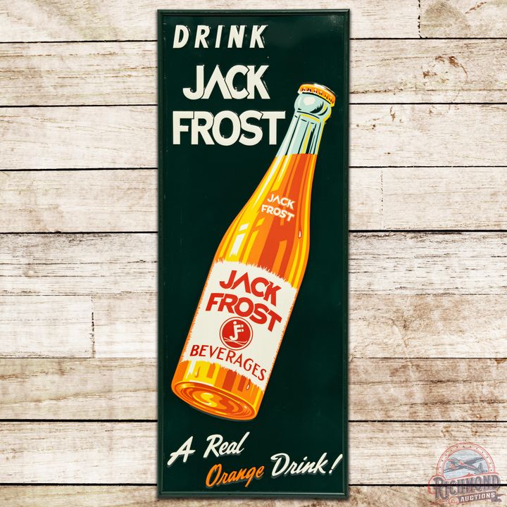 Framed Drink Jack Frost "A Real Orange Drink" SST Sign - 8.9