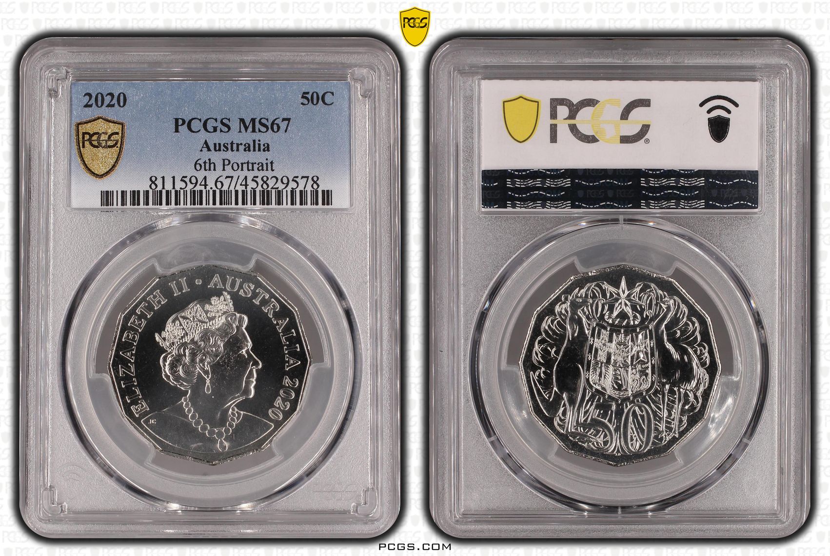 Fifty Cent, 2020, PCGS MS67