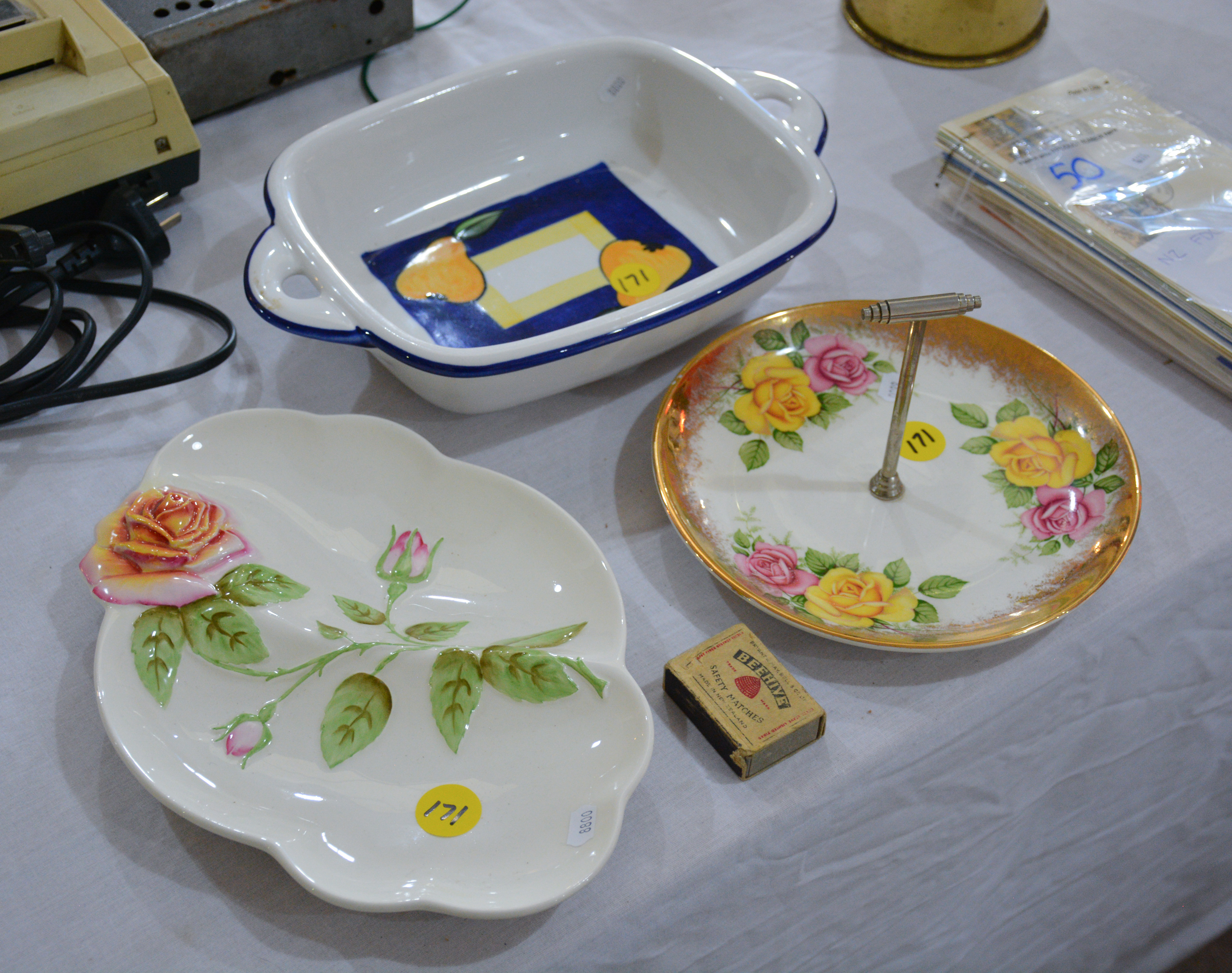 Cake Plate and Quality Dishes x 2 — NZ auction result