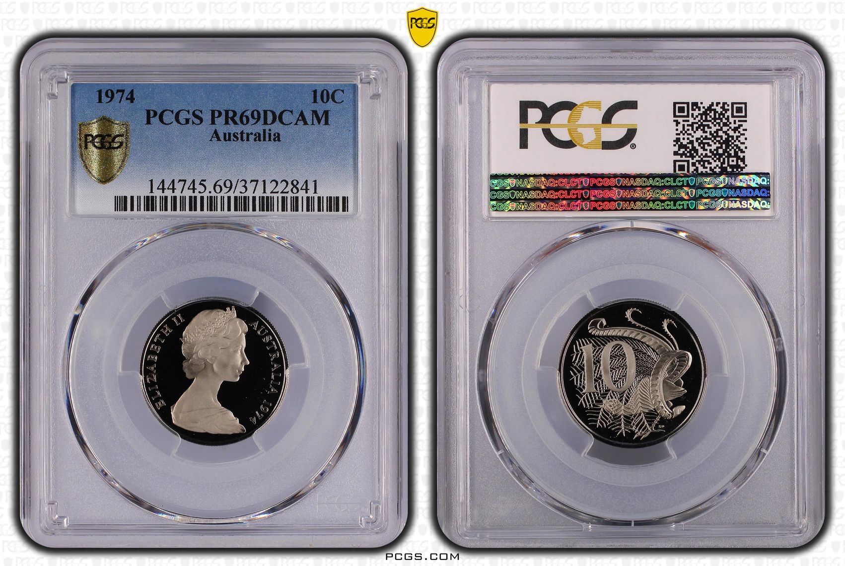 Ten Cent, 1974, Pcgs Pr69dcam