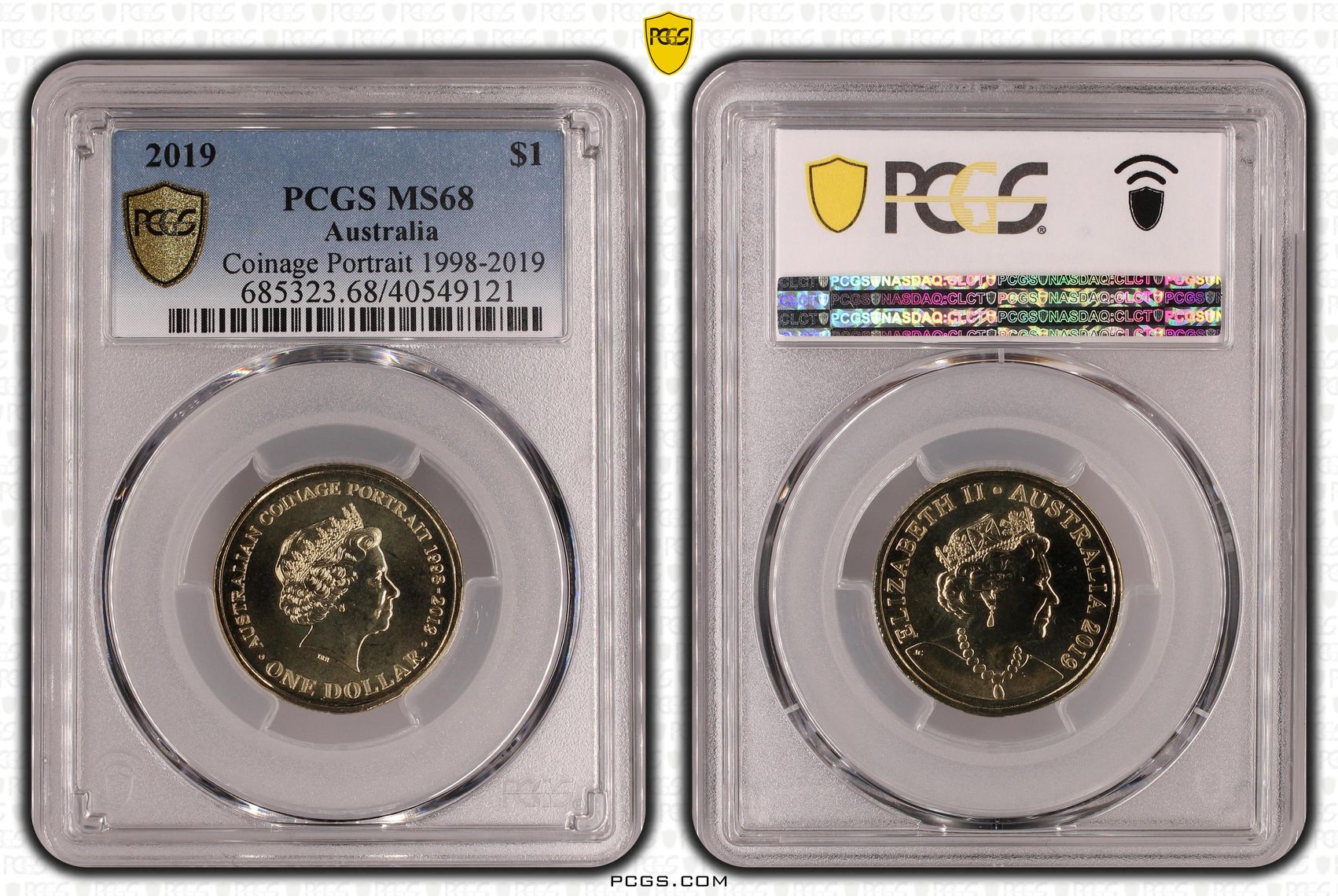 Coinage Portrait 1998-2019, One Dollar, 2019, PCGS MS68