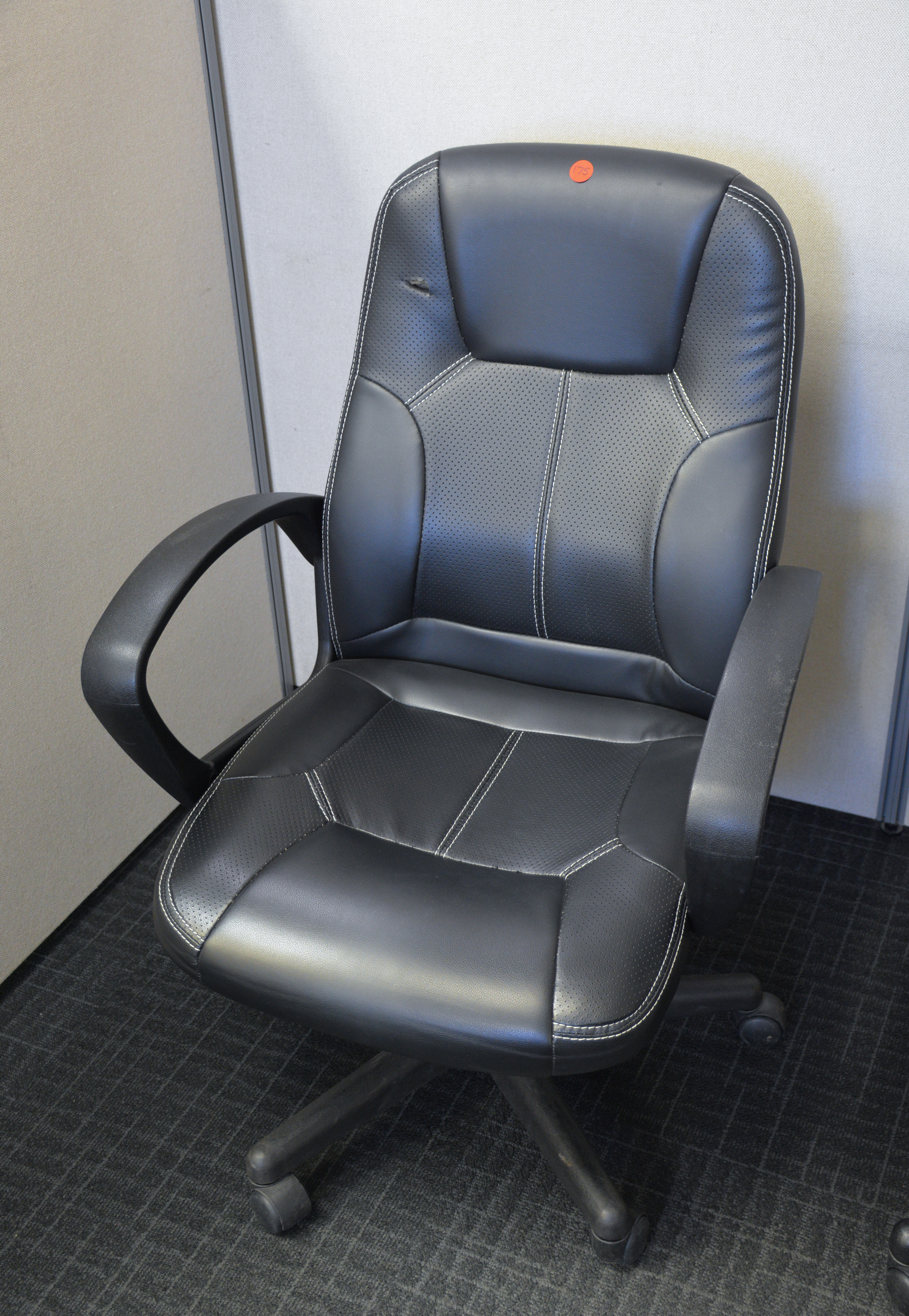 Black Leather Office Chair — sold at auction in New Zealand for $85