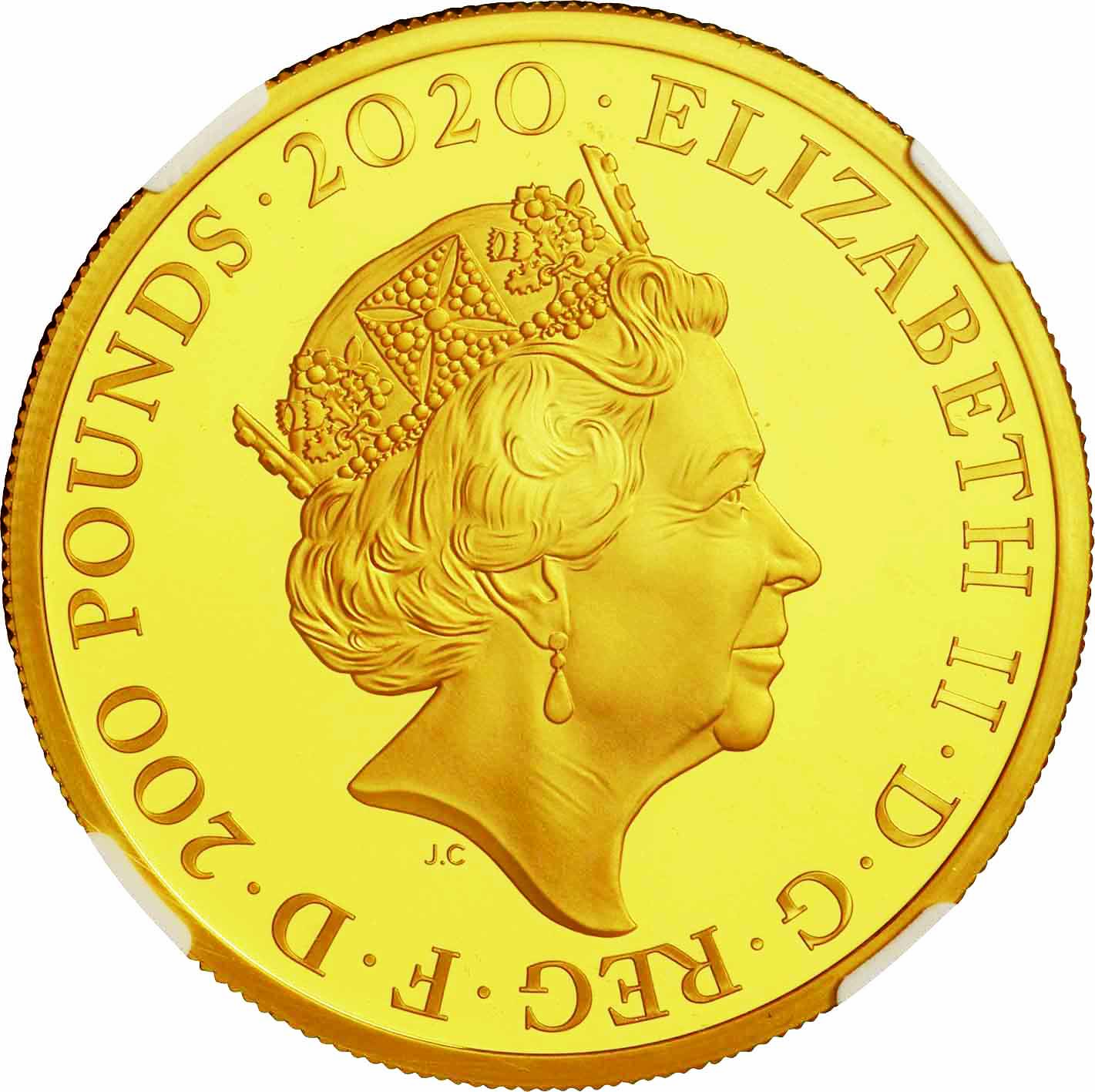 英国-GB. 2020. Gold. 200ポンド(Pound). NGC PF70 ULTRA CAMEO First