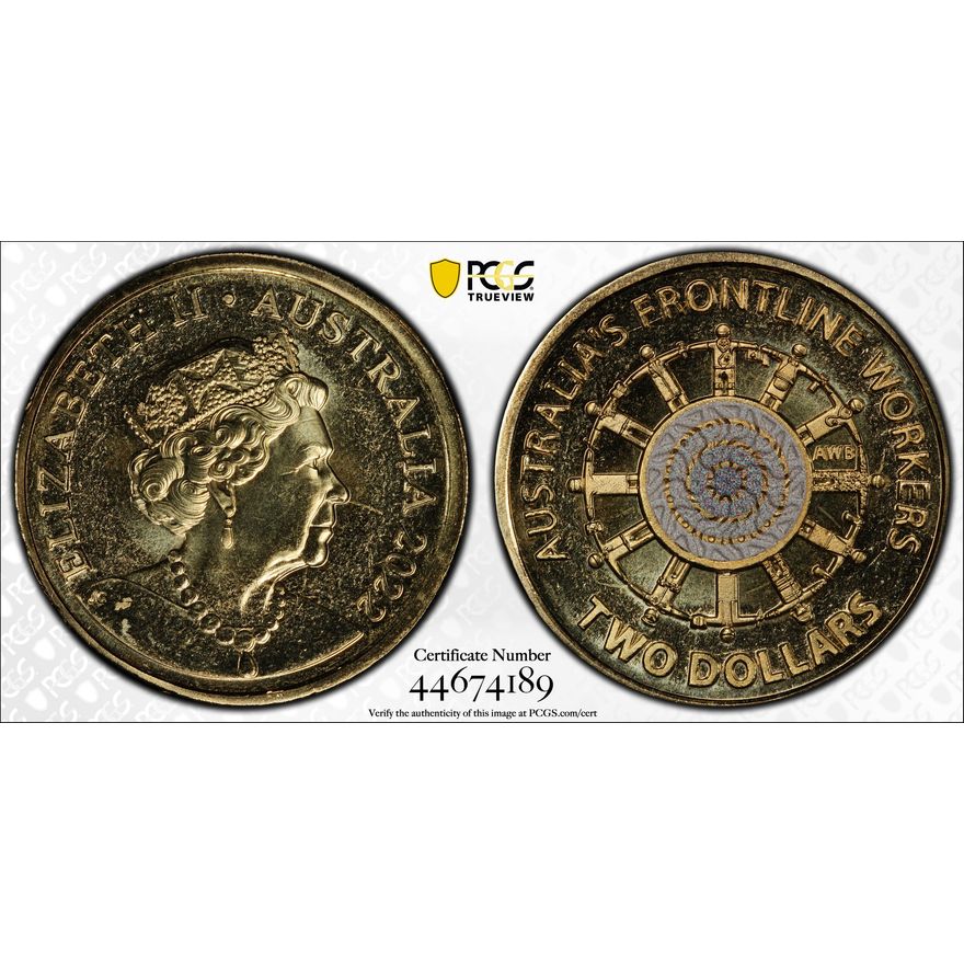 Frontline Workers Colorized, Two Dollar, 2022, PCGS MS68