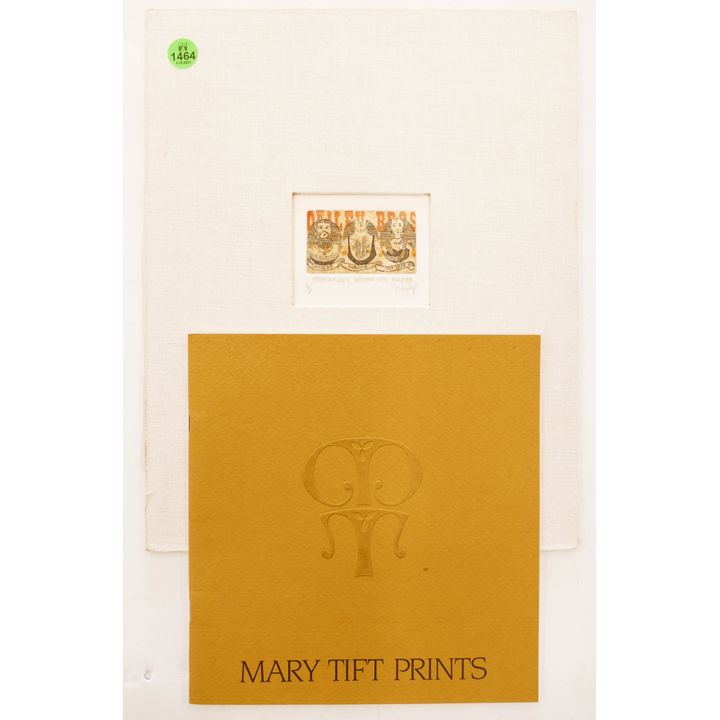 2pc Mary Tift Modern Aquatint Etchings with Exhibition Booklet- largest 30x22''