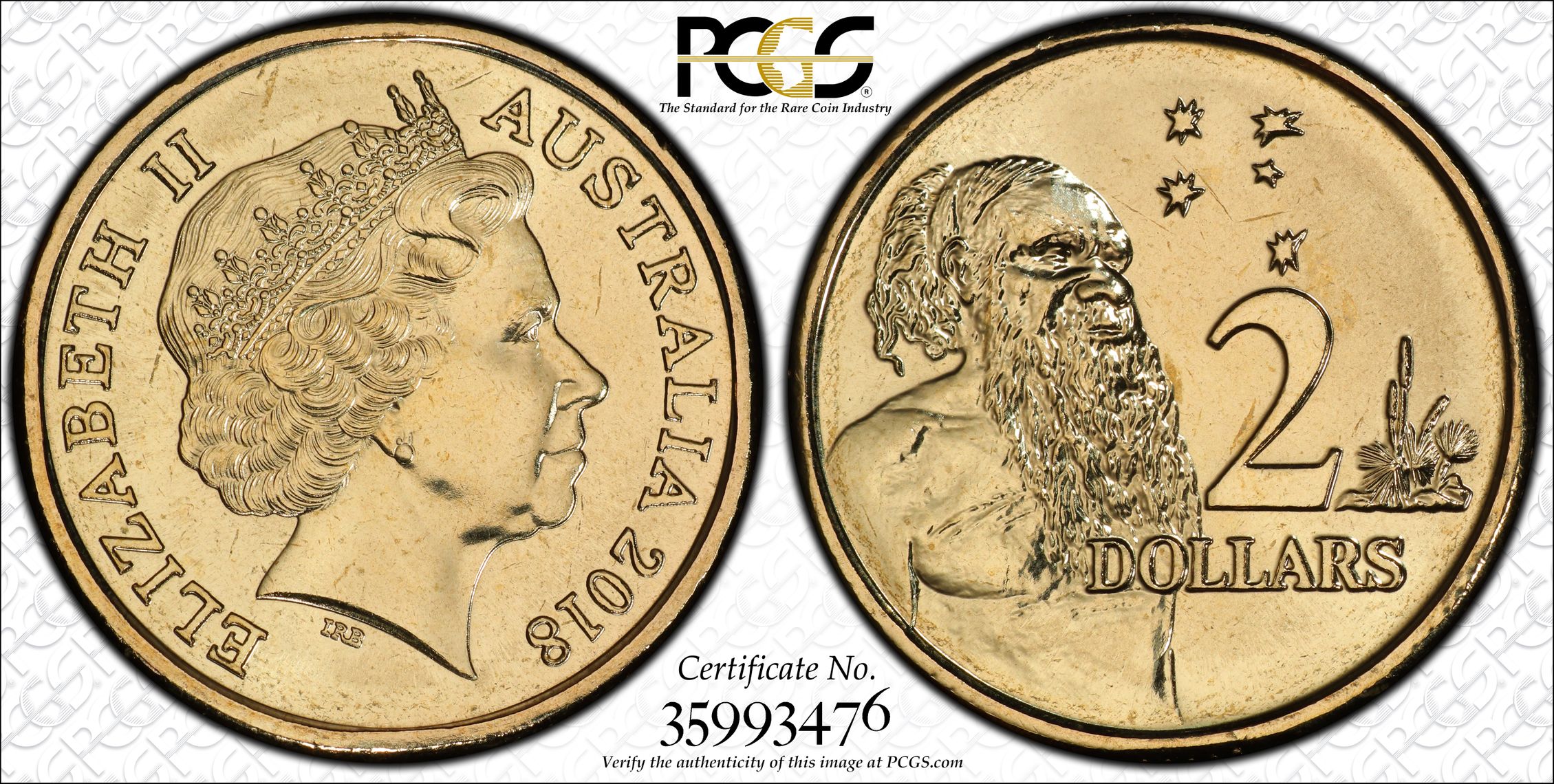 Elizabeth II, 4th Portrait, Two Dollar, 2018, PCGS MS66