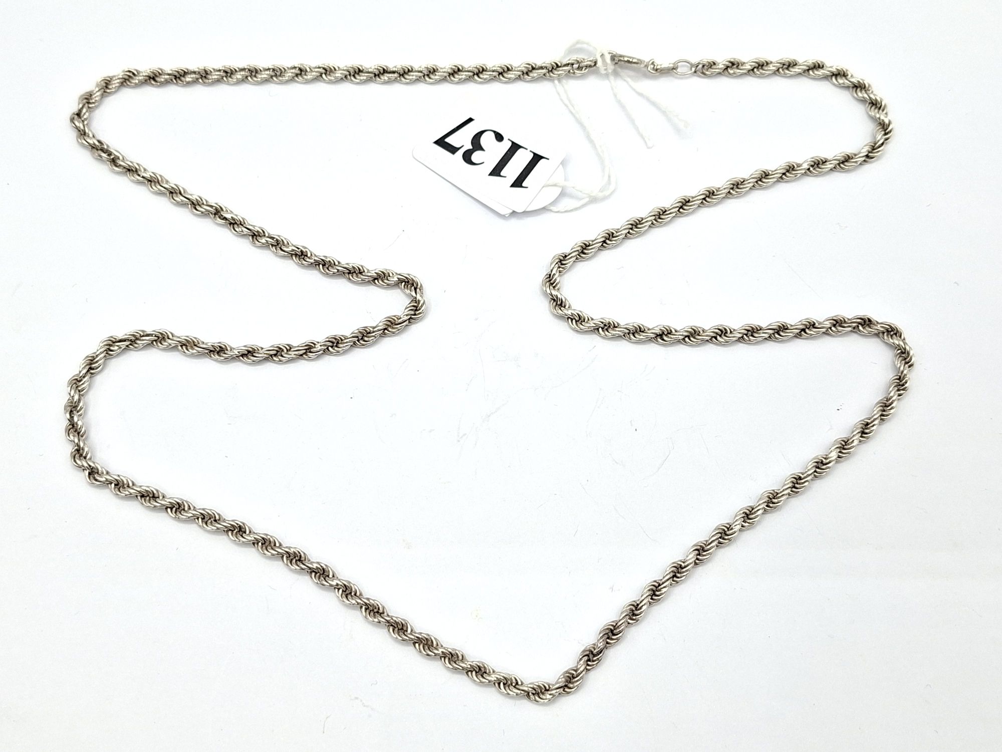 Italian Silver Rope Twist Necklace